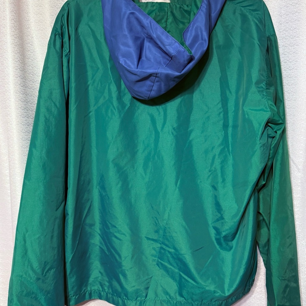 Vintage Nike White Tag Men's Green and Blue Quarter Zip Windbreaker - Picture 3 of 3